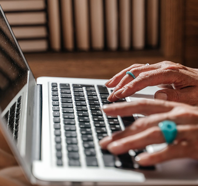 woman at laptop