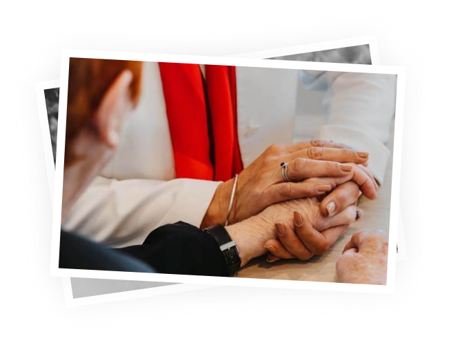 two hands touching
